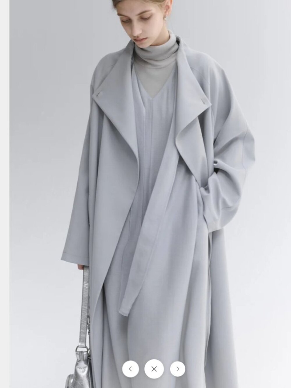 Tageechita Japan SMOOTH FLARE LAPEL TRENCH. NWT - Picture 6 of 14